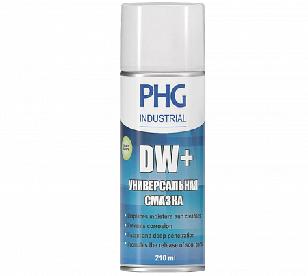 Смазка универсальная проникающая силиконовая DW+ MULTIPURPOSE GREASE 210 ml